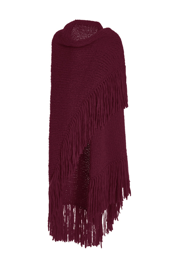 Gabriela Hearst Lauren Knit Wrap In Bordeaux Welfat Cashmere
