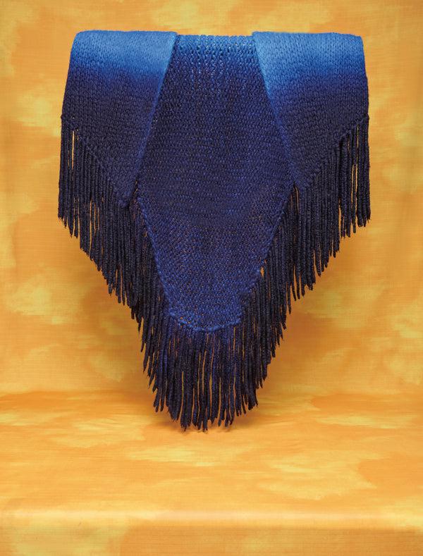 Gabriela Hearst Lauren Knit Wrap In Dip Dye Sky Blue Welfat Cashmere