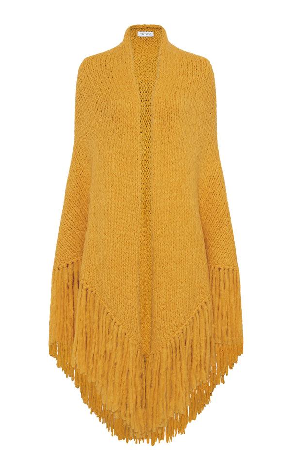 gabriela hearst Lauren Knit Wrap in Golden Birch Welfat Cashmere