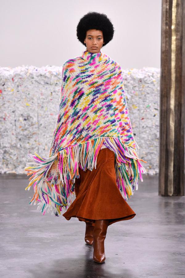 Gabriela Hearst Lauren Knit Wrap In Space Dye Welfat Cashmere