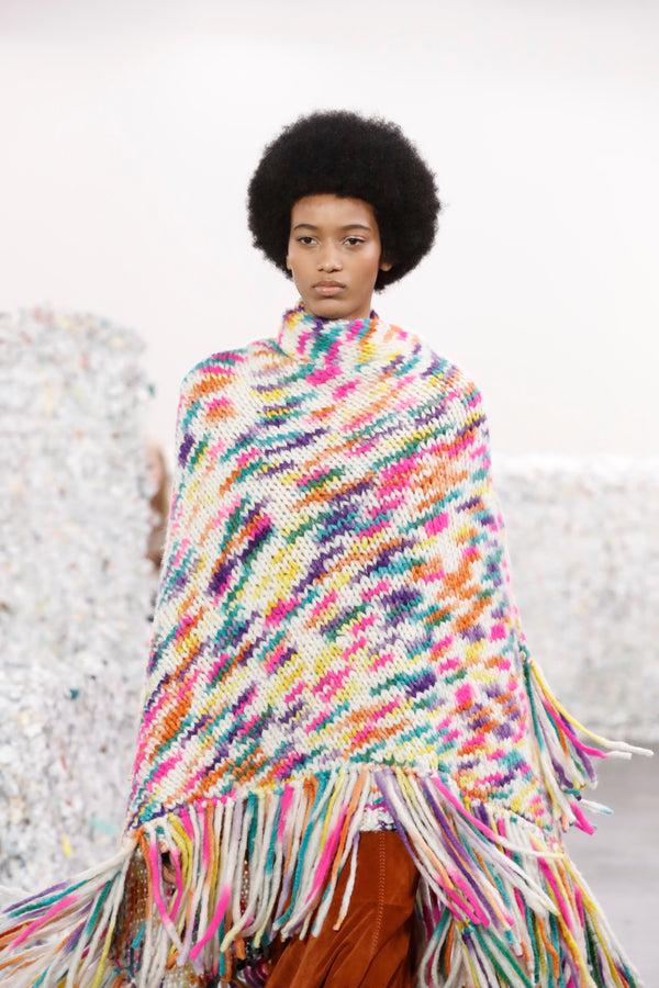 Gabriela Hearst Lauren Knit Wrap In Space Dye Welfat Cashmere