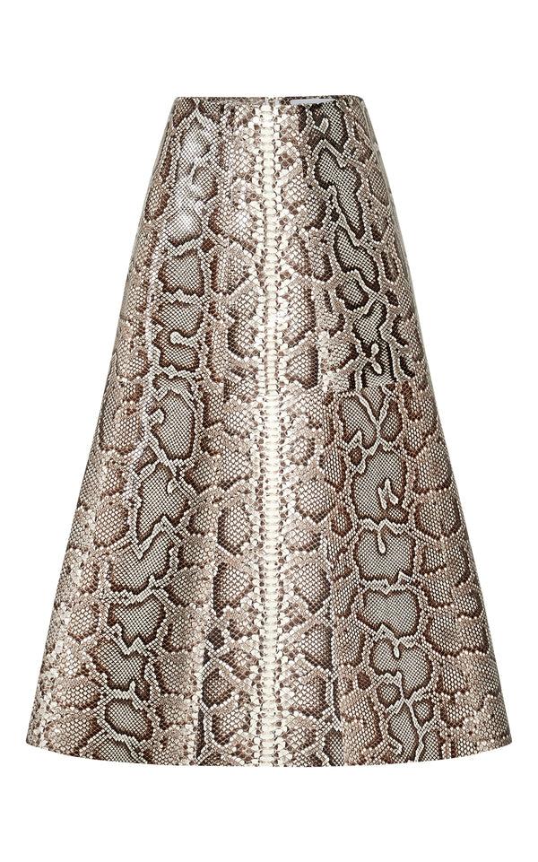 gabriela hearst Lavani Skirt in Greyscale Inversa™ Snakeskin