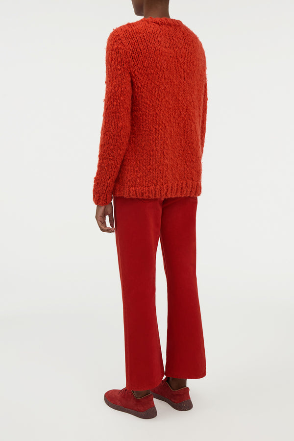 Gabriela Hearst Lawrence Knit Sweater In Antelope Orange Welfat Cashmere