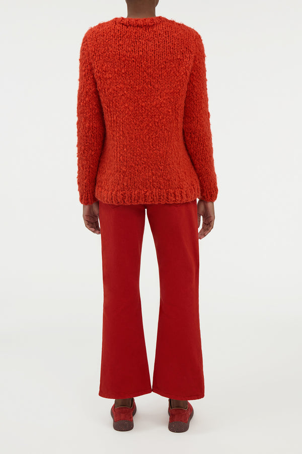 Gabriela Hearst Lawrence Knit Sweater In Antelope Orange Welfat Cashmere
