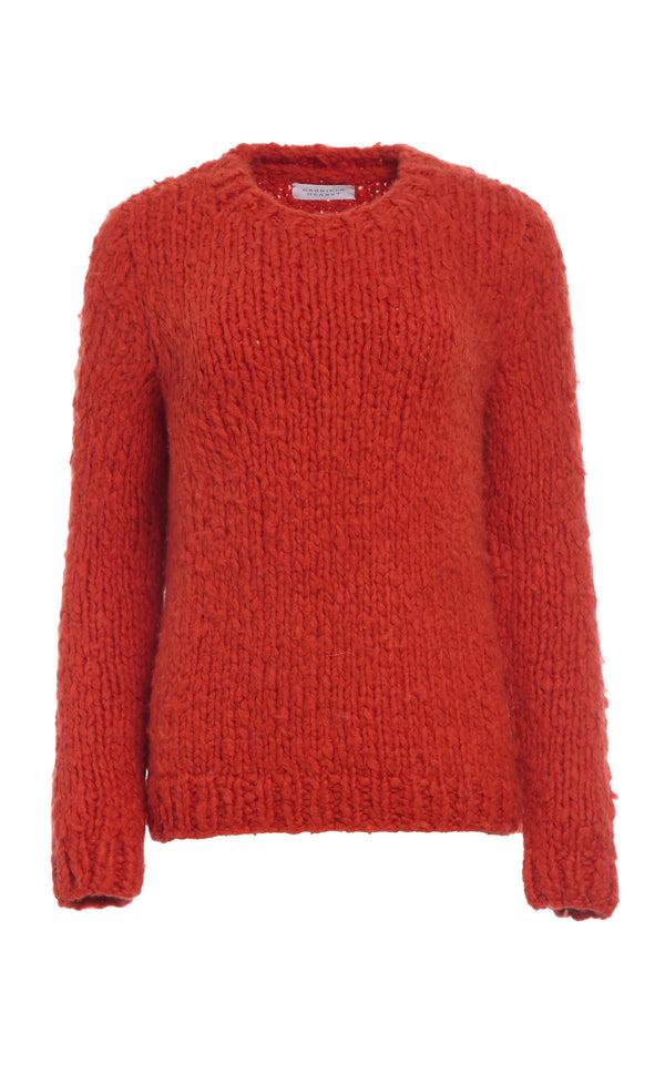 gabriela hearst Lawrence Knit Sweater in Antelope Orange Welfat Cashmere