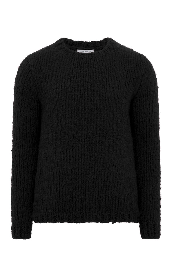 gabriela hearst Lawrence Knit Sweater in Black Welfat Cashmere