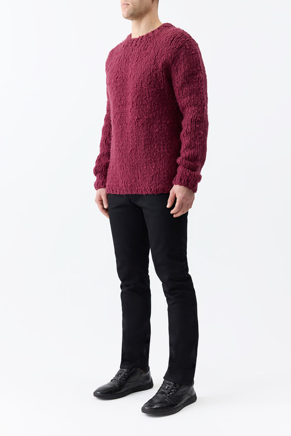 Gabriela Hearst Lawrence Knit Sweater In Bordeaux Welfat Cashmere