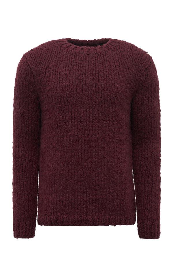 gabriela hearst Lawrence Knit Sweater in Bordeaux Welfat Cashmere