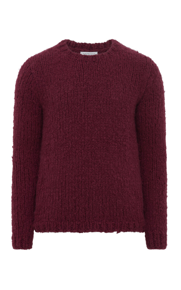 gabriela hearst Lawrence Knit Sweater in Bordeaux Welfat Cashmere