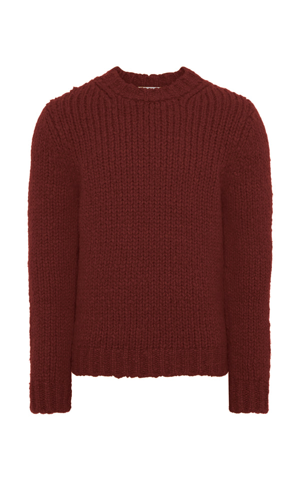 gabriela hearst Lawrence Knit Sweater in Burnt Sienna Welfat Cashmere
