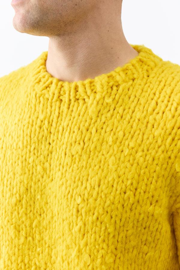 Gabriela Hearst Lawrence Knit Sweater In Cadmium Yellow Welfat Cashmere