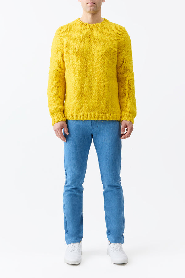 Gabriela Hearst Lawrence Knit Sweater In Cadmium Yellow Welfat Cashmere