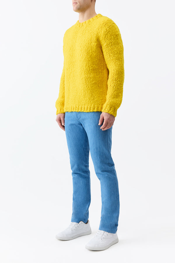 Gabriela Hearst Lawrence Knit Sweater In Cadmium Yellow Welfat Cashmere