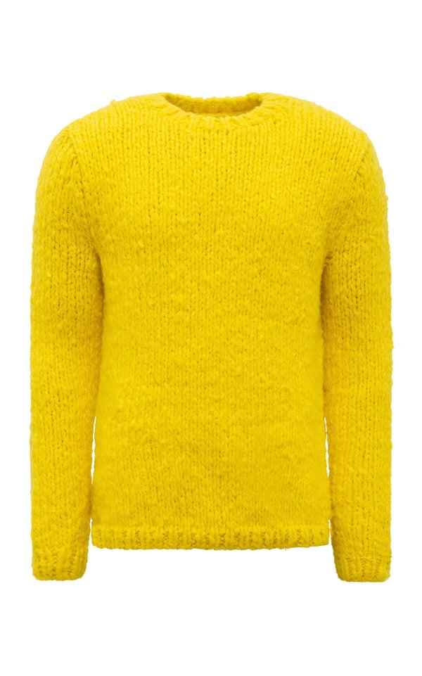 gabriela hearst Lawrence Knit Sweater in Cadmium Yellow Welfat Cashmere