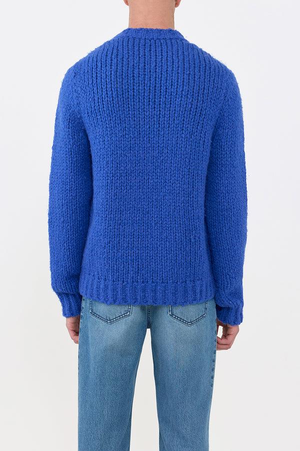 Gabriela Hearst Lawrence Knit Sweater In Cobalt Welfat Cashmere