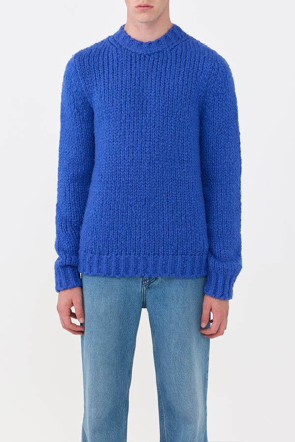 Gabriela Hearst Lawrence Knit Sweater In Cobalt Welfat Cashmere