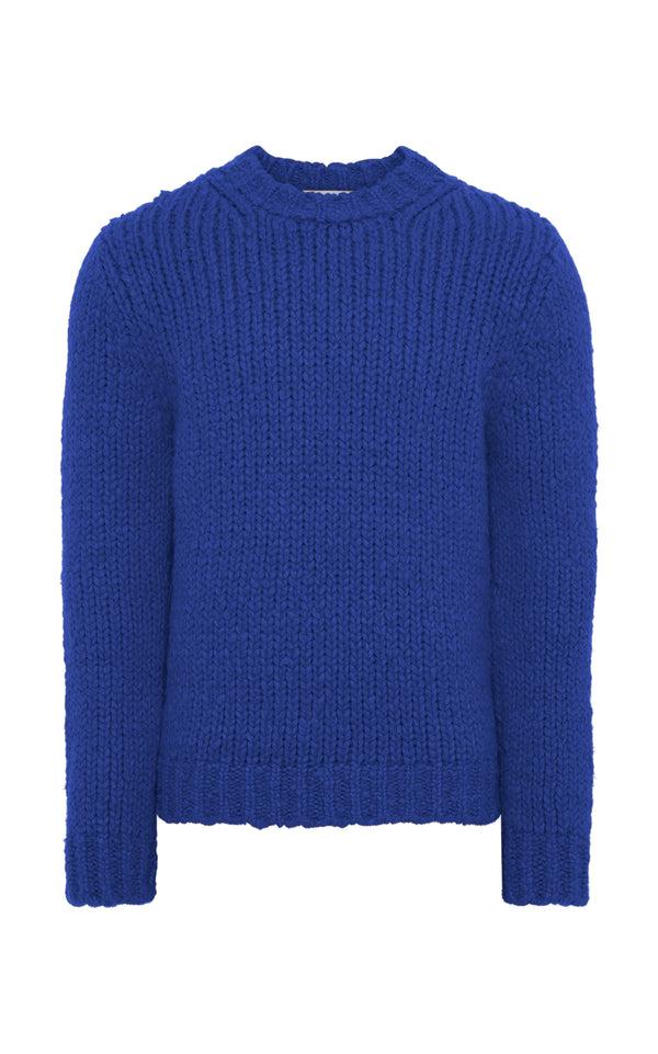 gabriela hearst Lawrence Knit Sweater in Cobalt Welfat Cashmere