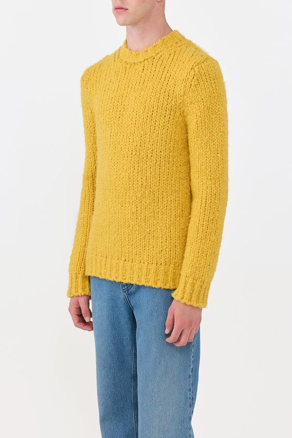 Gabriela Hearst Lawrence Knit Sweater In Golden Birch Welfat Cashmere