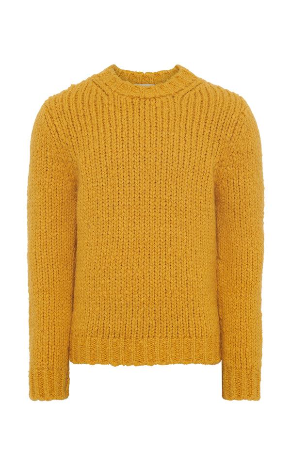 gabriela hearst Lawrence Knit Sweater in Golden Birch Welfat Cashmere