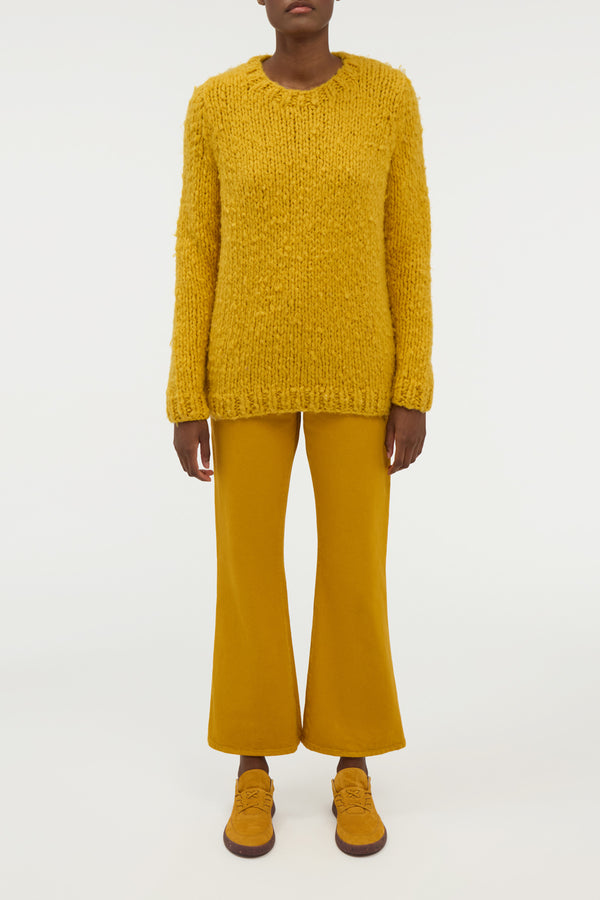 Gabriela Hearst Lawrence Knit Sweater In Golden Birch Welfat Cashmere
