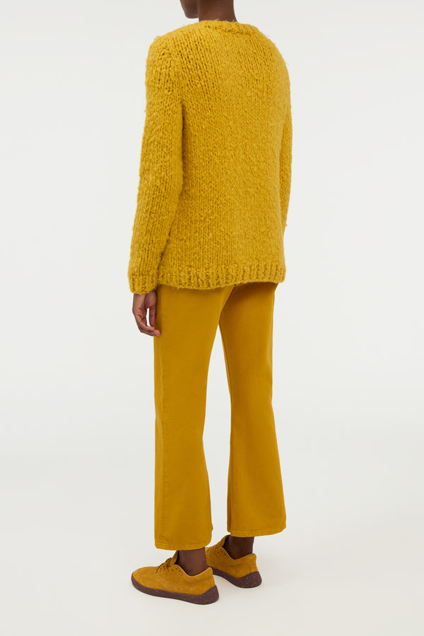 Gabriela Hearst Lawrence Knit Sweater In Golden Birch Welfat Cashmere