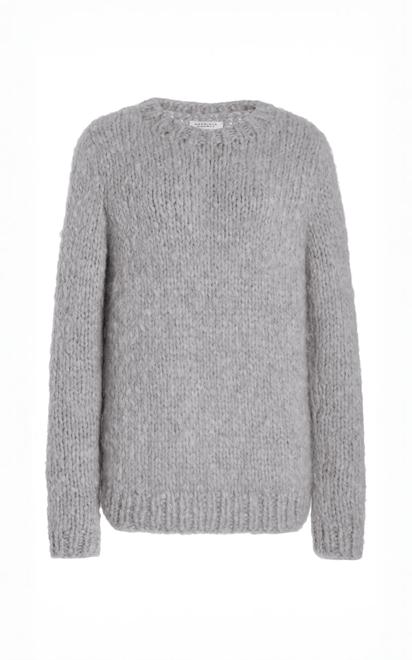 gabriela hearst Lawrence Knit Sweater in Heather Grey Welfat Cashmere