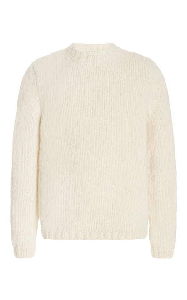 gabriela hearst Lawrence Knit Sweater in Ivory Welfat Cashmere