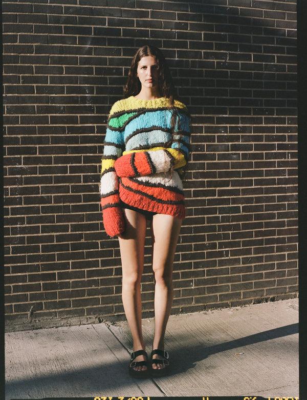 Gabriela Hearst Lawrence Knit Sweater In Multi Welfat Cashmere