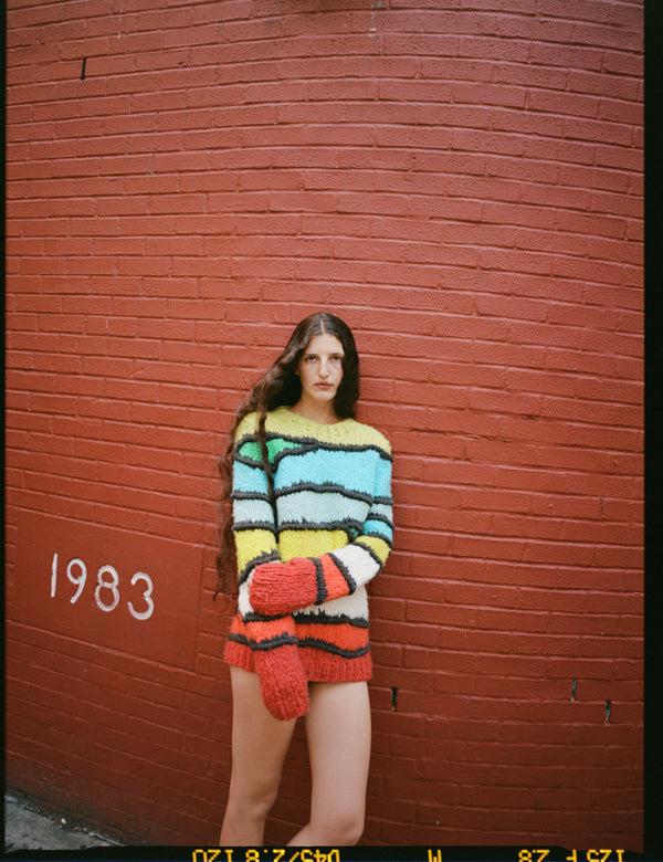 Gabriela Hearst Lawrence Knit Sweater In Multi Welfat Cashmere