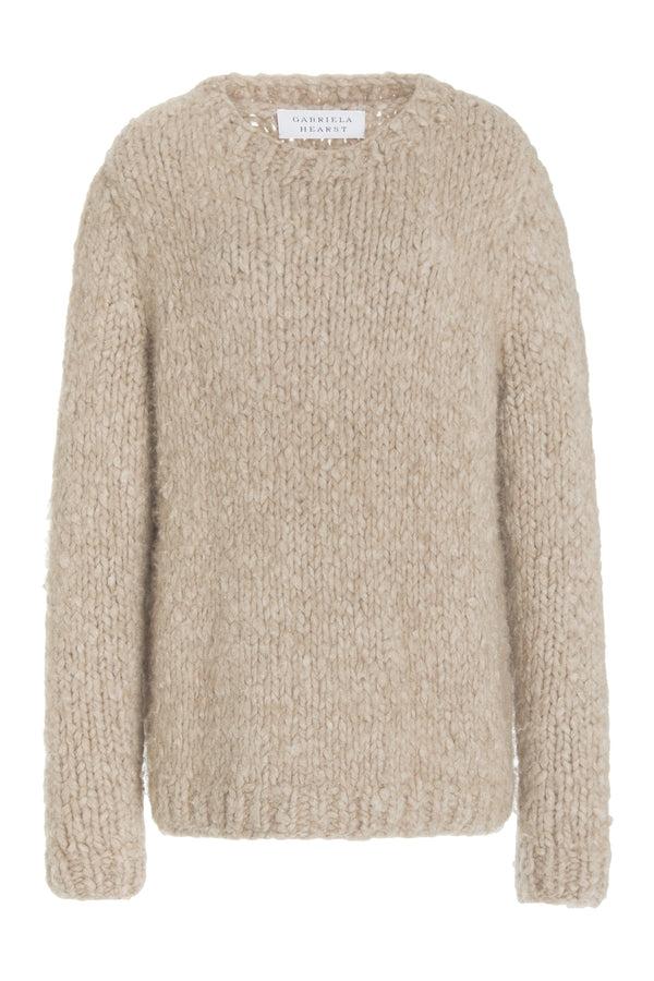 gabriela hearst Lawrence Knit Sweater in Oatmeal Welfat Cashmere
