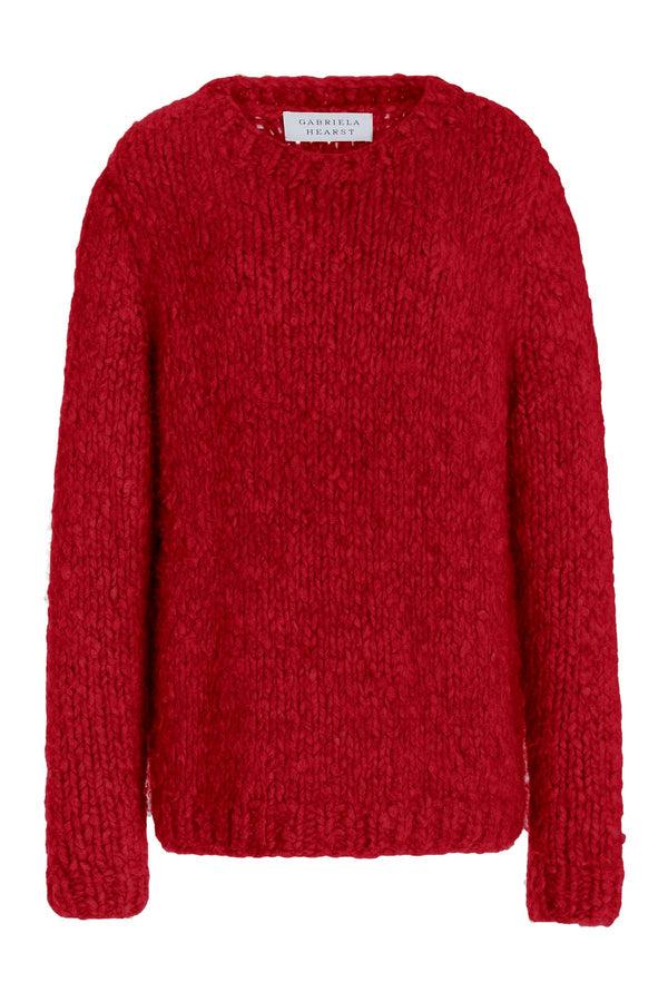 gabriela hearst Lawrence Knit Sweater in Red Welfat Cashmere