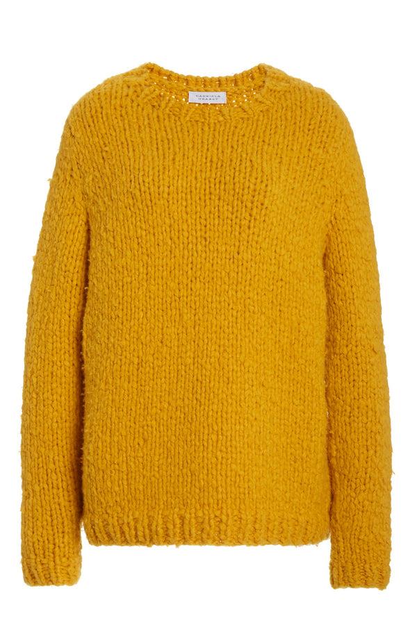 gabriela hearst Lawrence Knit Sweater in Saffron Welfat Cashmere