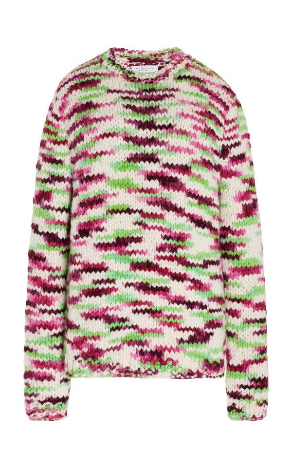 gabriela hearst Lawrence Knit Sweater in Space Dye Jewel Multi Welfat Cashmere