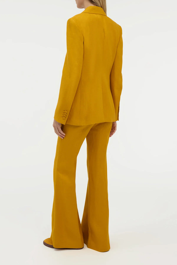 Gabriela Hearst Leiva Blazer In Golden Birch Linen Twill