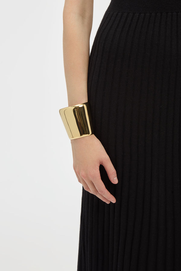 Gabriela Hearst Long Cuff Bracelet In 18K Yellow Gold