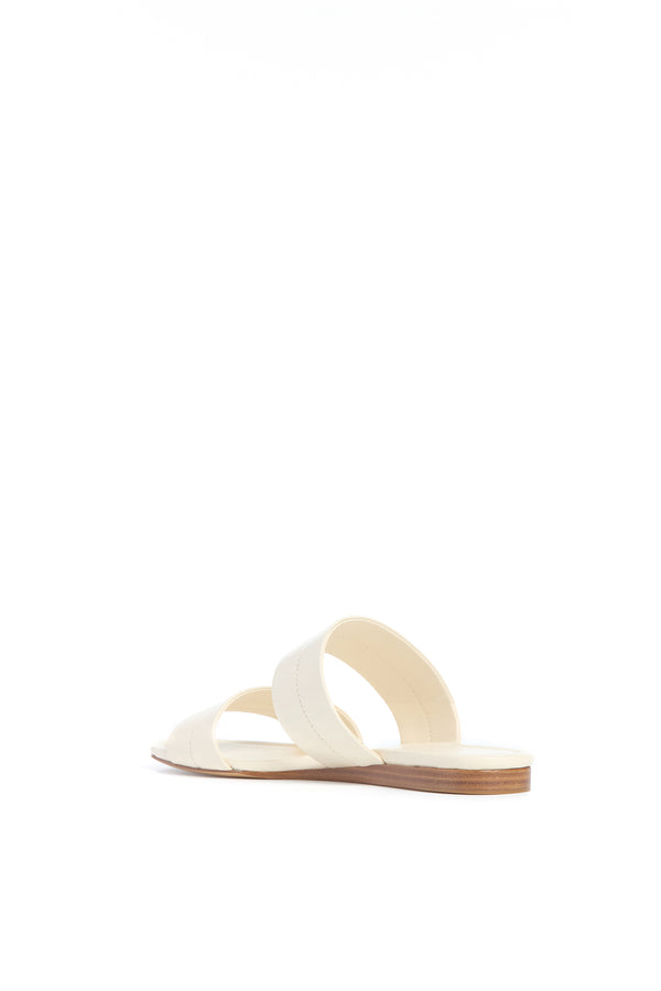 Gabriela Hearst Lora Flat Sandal In Cream Nappa Leather