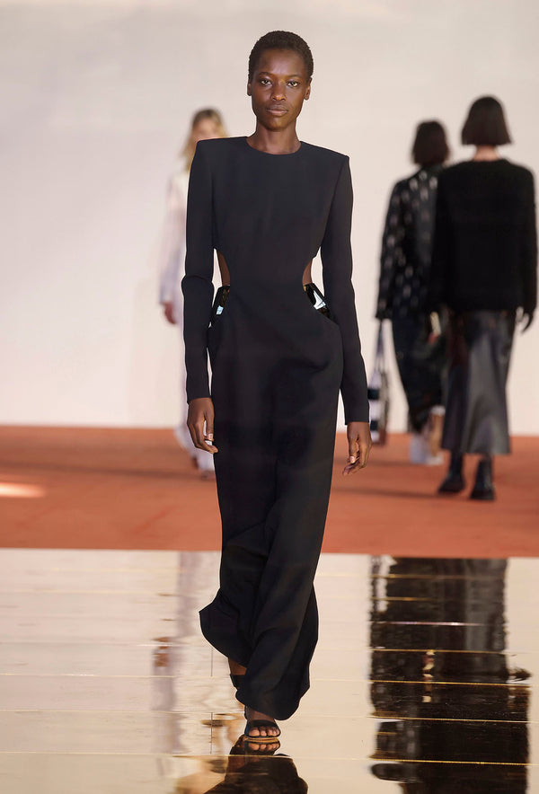 Gabriela Hearst Lotta Dress In Black Silk Wool Cady