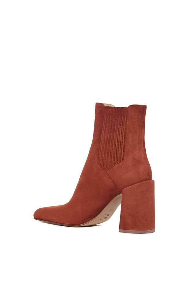 Gabriela Hearst Luke High Heel Ankle Boot In Burnt Sienna Suede