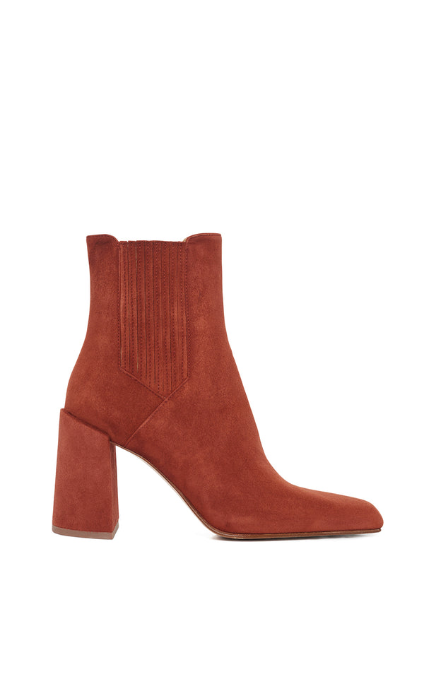 gabriela hearst Luke High Heel Ankle Boot in Burnt Sienna Suede