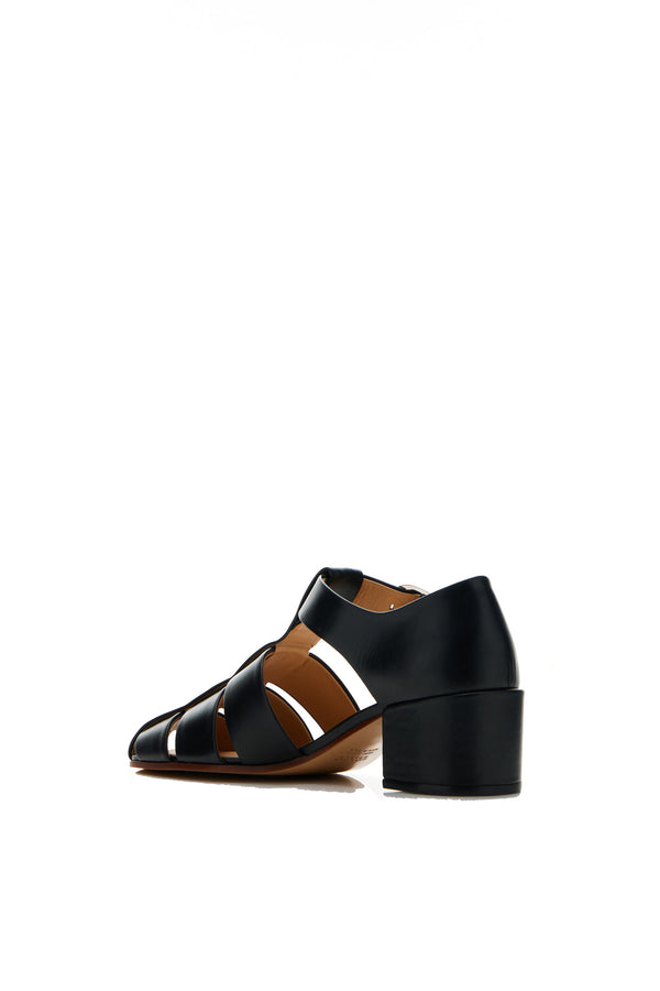 Gabriela Hearst Lyle Block Heel Pump In Black Nappa Leather