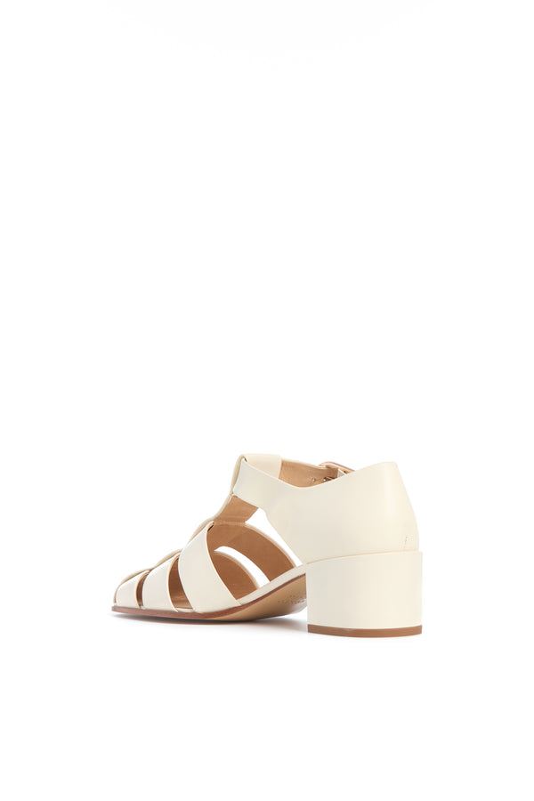 Gabriela Hearst Lyle Block Heel Pump In Cream Nappa Leather