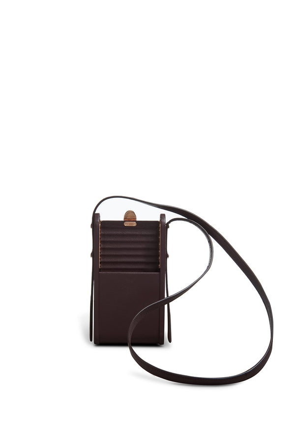 Gabriela Hearst Mabel Crossbody Phone Case In Bordeaux Nappa Leather