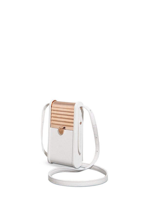 gabriela hearst Mabel Crossbody Phone Case in Ivory Nappa Leather