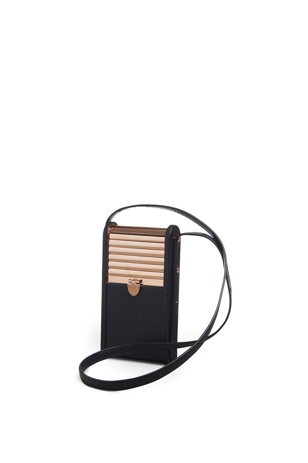 gabriela hearst Mabel Crossbody Phone Case in Navy Nappa Leather