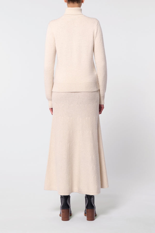 Gabriela Hearst Madden Knit Turtleneck Sweater In Ivory Cashmere