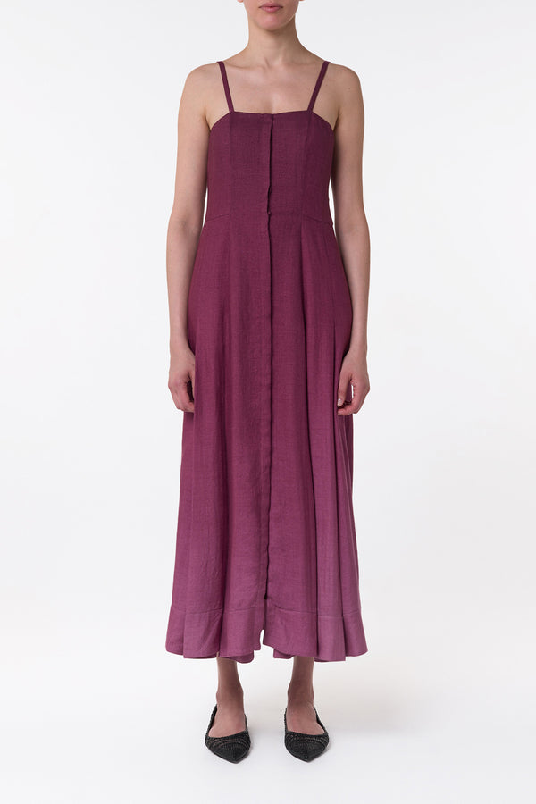 Gabriela Hearst Magritte Maxi Dress In Bordeaux Cashmere Silk