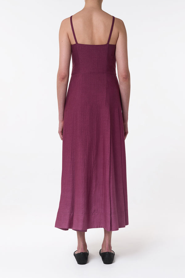 Gabriela Hearst Magritte Maxi Dress In Bordeaux Cashmere Silk