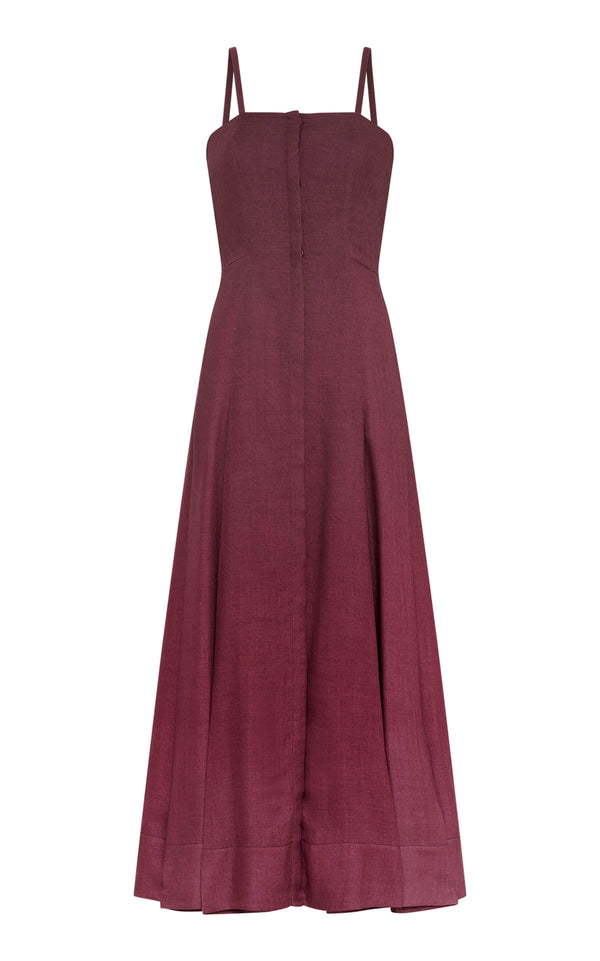 gabriela hearst Magritte Maxi Dress in Bordeaux Cashmere Silk