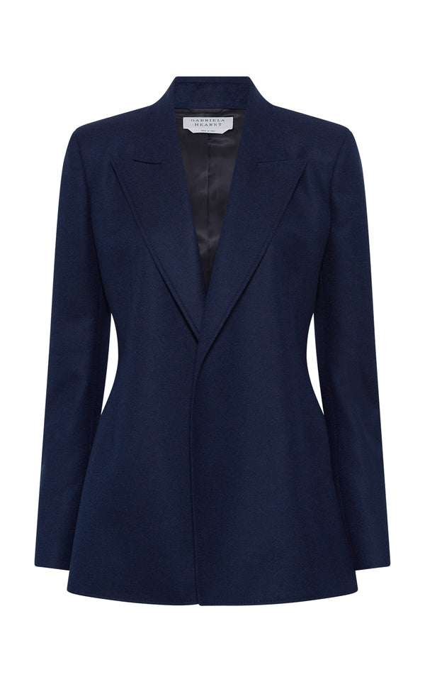 gabriela hearst Mairi Blazer in Navy Wool Cashmere Flannel