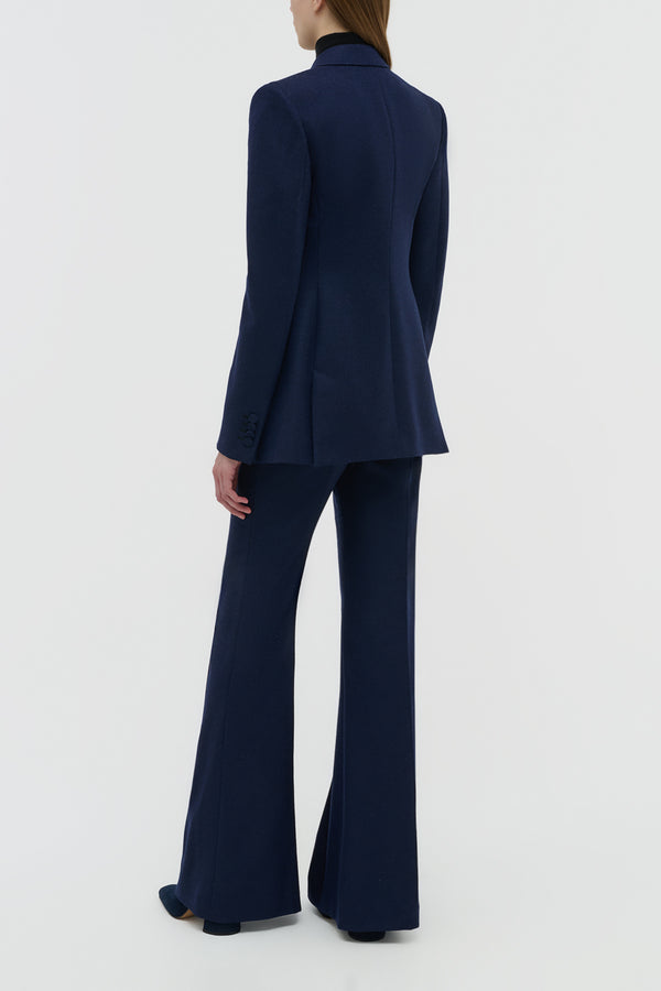 Gabriela Hearst Mairi Blazer In Navy Wool Cashmere Flannel